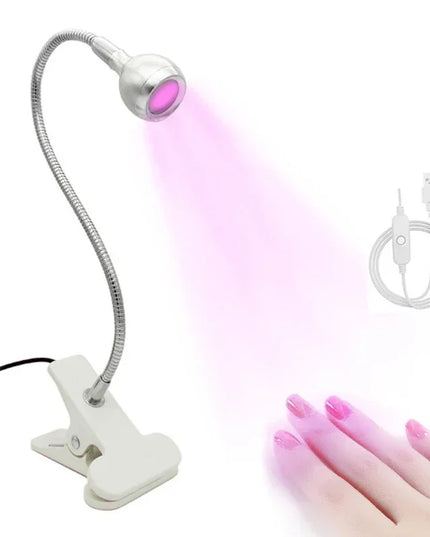 Nail Dryer Light UV Nail lamp 395nm Wavelength Clip-on Desk Mini USB For Gel Nails ongle Manicure Salon Tools