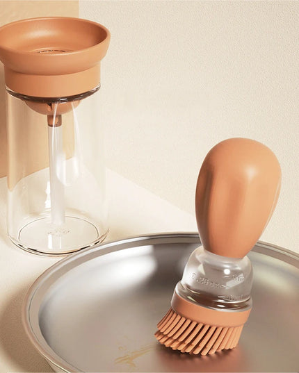 Portable Kitchen Oil Bottle Silicone Brush Control Quantitative With Barbecue Spray Bottle For BBQ Cooking Baking Oil Dispenser