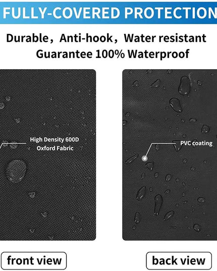 Round Black Outdoor Grill Cover Fire Pit Stove BBQ Covers Waterproof Heavy Duty Garden 210D Cloth Electric BBQ Protection Cover