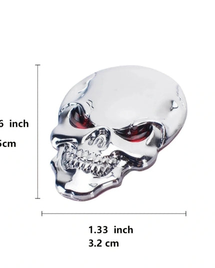 2pcs Skull Pirate Skeleton Buccaneer Head Skull 3D Metal Car Body Sticker Auto Rear Emblem Badge Decal