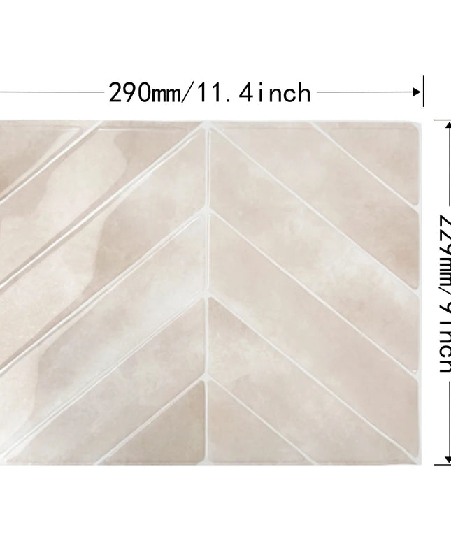 3D self-adhesive wall stickers, waterproof and easy to clean, suitable for kitchen, bathroom, living room, dining room, etc.