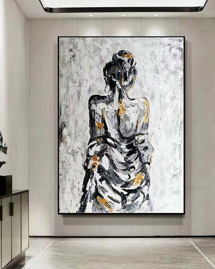 Nude Girl Painting Figurative Handmade Oil Painting Home Artwork Large Abstract Girl Hand Painted Painting On Canvas Wall Art
