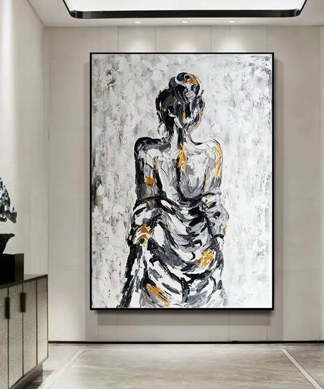 Nude Girl Painting Figurative Handmade Oil Painting Home Artwork Large Abstract Girl Hand Painted Painting On Canvas Wall Art