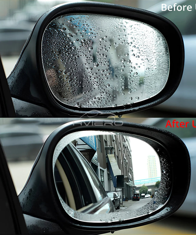 2Pcs Car Sticker Rainproof Film For Car Rearview Mirror Car Rearview Mirror Not Fog Rain Film Clear Sight In Rainy Days Car Film