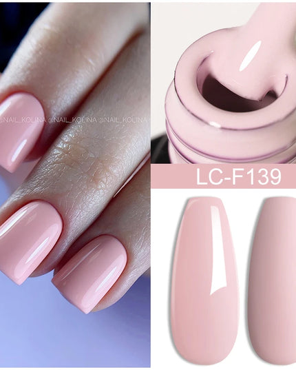 LILYCUTE 15ML Quick Extension Gel Nail Polish Nude Milk White Color Finger Prolong Acrylic Crystal Construction Hard Gel Varnish