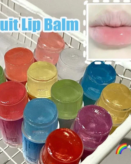 Peach Lychee Fruity Lip Balm Moisturizing Anti-Dry Anti Crack Clear Crystal Lip Balm Lip Care Mini Cute Jelly Lipstick Skin Care
