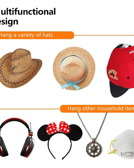 2/4/8/10 Pieces Baseball Casual Hat Storage Box Without Drilling Portable Cap Holder Support Caps Accessories for Caps Organizer