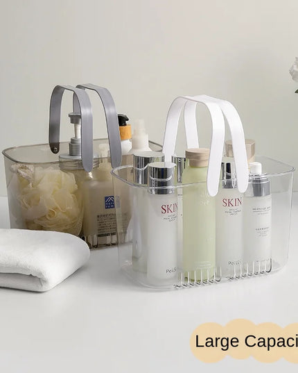 Transparent Portable Bath Basket Storage Basket Bathroom Toilet Shower Basket