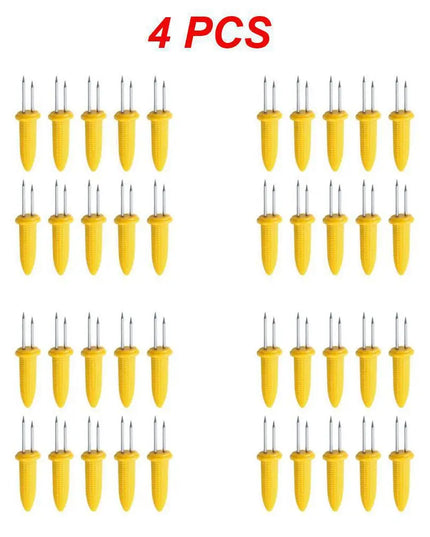 Stainless Steel Corn Forks Skewer Small BBQ Camping Corn Holders Heat-resistant Kitchen Accessories Outdoor Barbecue Tool