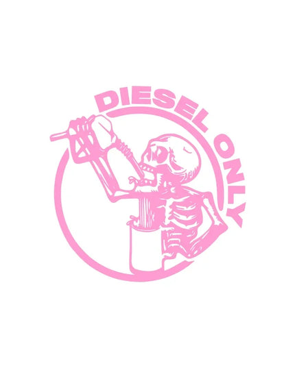 Diesel Only Skull for Car Sticker Decoration Fuel Tank Cap Roundness Outdoor Sticker External Accessories Waterproof Vinyl Decal