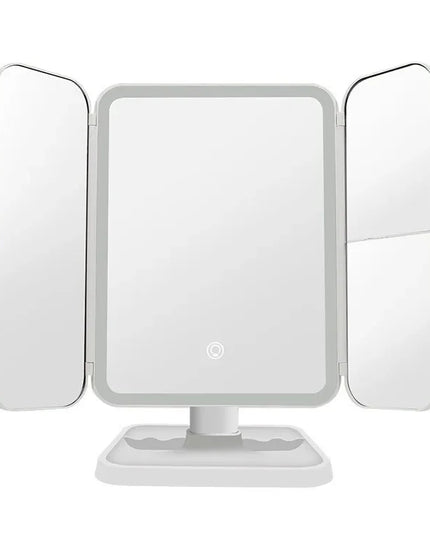 Trifold Makeup Mirror LED Lights Dorm Dressing Mirror Beauty Light up your fill light with Smart Complementary Makeup Mirror Tri