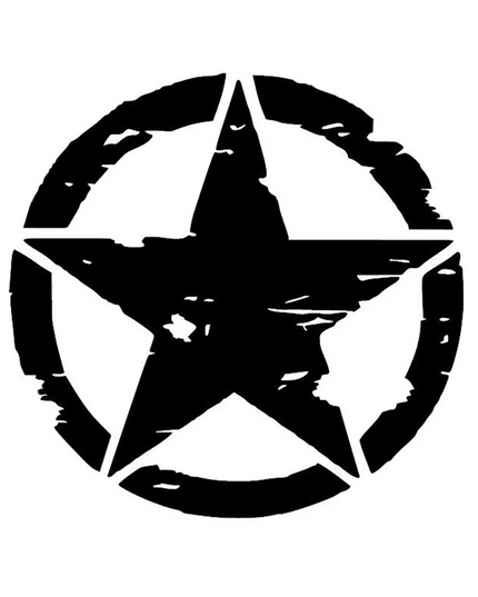 Car Sticker Pentagram Waterproof and Sunscreen Personality Interesting Decal Military Army Star Hood Stickers Auto Accessories