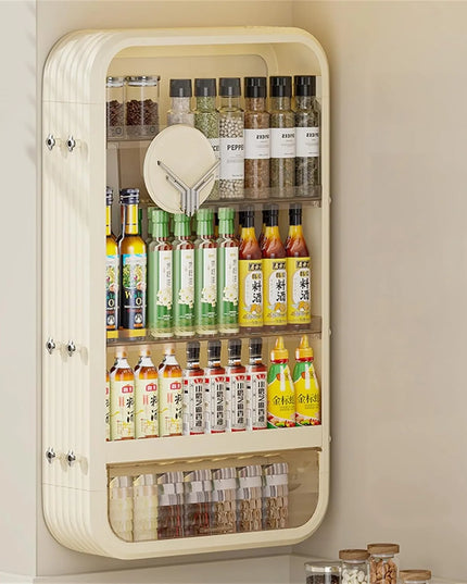 Wall Mount Makeup Organizer,Adhesive Shelf Bathroom Shelves for Wall, Perfume Organizers with Tissue Hole No Drilling Hang Walls