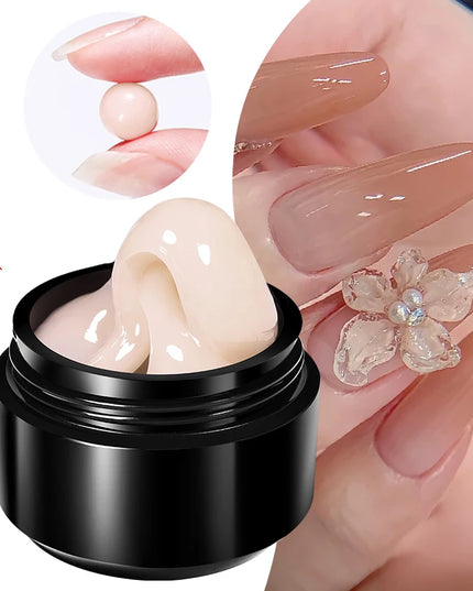 BORN PRETTY 15ml Clear Non Stick Hand Extension Gel 3D Shaping Sculpting Carving Nail Art Solid Hard Gel for Fake Nail