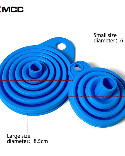 2Pcs Foldable Car Engine Funnel Silicone Liquid Funnel Washer Engine Oil Petrol Change Tools for Motorcycle Car Acesssories