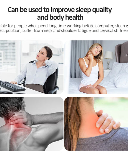 Tourmaline Magnetic Therapy Neck Brace Belt Pain Relief Massage Cervical Vertebra Protection Support Self-Heating Neck Care Belt