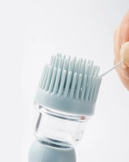 Portable Kitchen Oil Bottle Silicone Brush Control Quantitative With Barbecue Spray Bottle For BBQ Cooking Baking Oil Dispenser