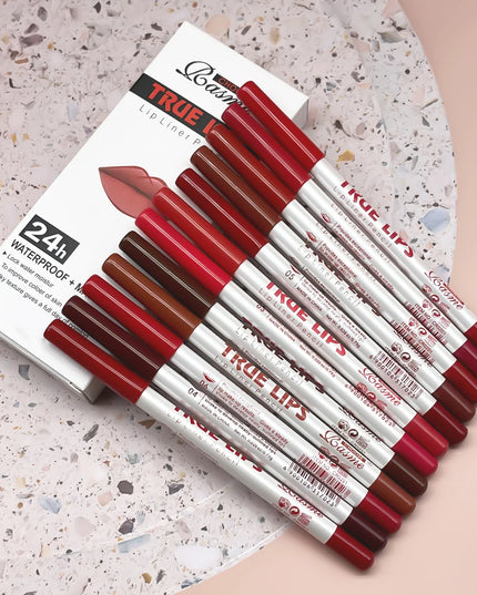 12 pcs Long-Lasting Lipstick Set with Professional Lip Liner Pencil and Matte Lip Gloss for Women Valentine's Day Gifts