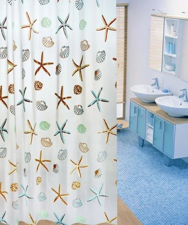 180*200cm Bathroom Curtain Waterproof Shower Curtain with 12 Curtain Hooks and Rings Shower Curtain Set