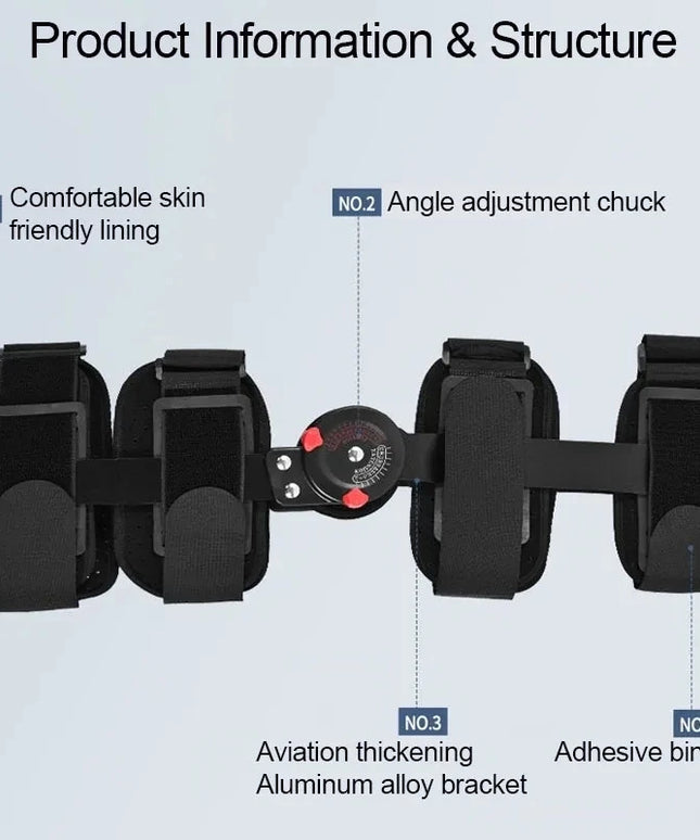 Adjustable Hinged Orthopedic Knee-Joint Support Knee Leg Brace Protector Post Surgery Bone Orthosis-Ligament Care Joint Support