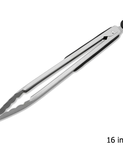 9/12/14/16 Inch BBQ Grilling Tong With Lock Stainless Steel Salad Bread Serving Tong Non-Stick BQ Tong Utensil Cooking Clip New