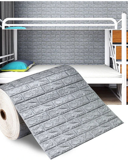 70cmx2m Meter Foam 3D Wall Stickers Self Adhesive Panel Home Decor Living Room Bedroom House Decoration Bathroom Brick Wallpaper