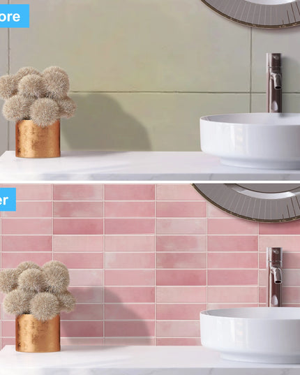 Peel and Stick Wall Tile Stickers Strong Adhesive Wallpaper DIY for Kitchen &Bathroom Backsplash Bathroom RVs Decoration