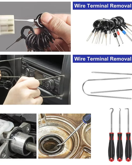 5/12/41/161/231PCS Auto Clip Pliers Fastener Remover Pry Tool Car Trim Removal Tool for Car Audio Dash Door Panel Window Molding