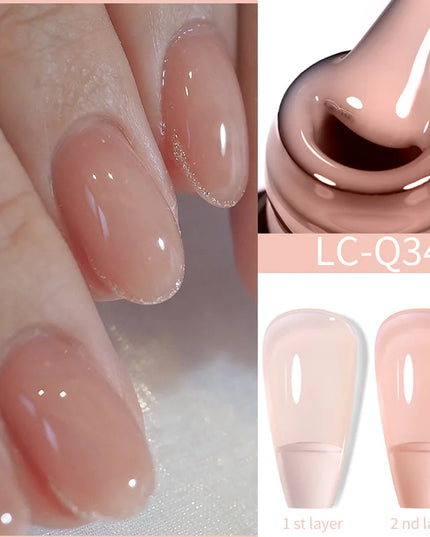 LILYCUTE 15ML Quick Extension Gel Nail Polish Nude Milk White Color Finger Prolong Acrylic Crystal Construction Hard Gel Varnish