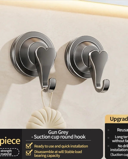 No Drill Suction Cup Hook With Strong Door Bathroom Kitchen Wall Mounted Row Hook Kitchen Hook Adhesive Hooks