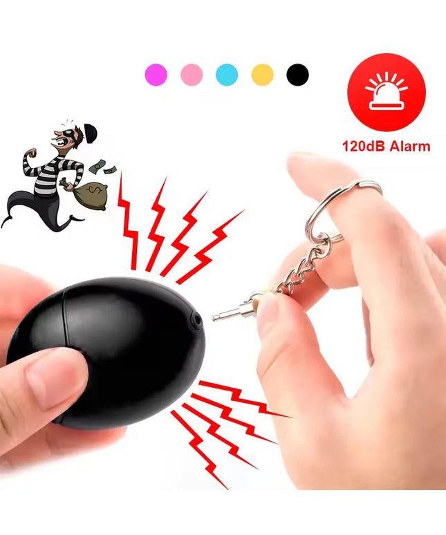Cheap Self Defense Alarm 120dB Egg Shape Girl Women Security Protect Alert Personal Safety Scream Loud Keychain Emergency Alarm