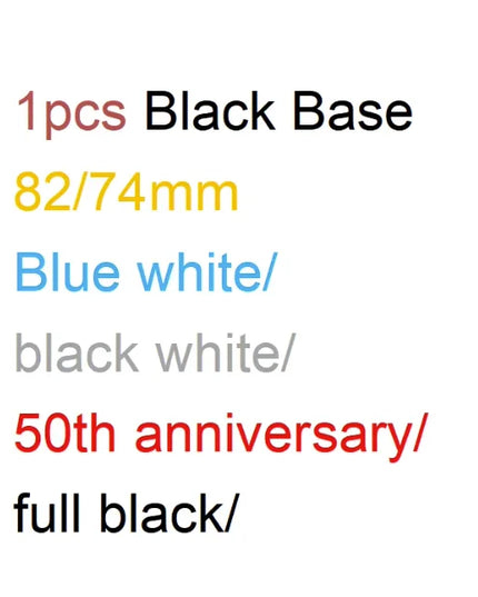 1X Black Base 82mm 74mm Blue White Black 50th Anniversary Auto Car badge Emblem High Quality Wholesale