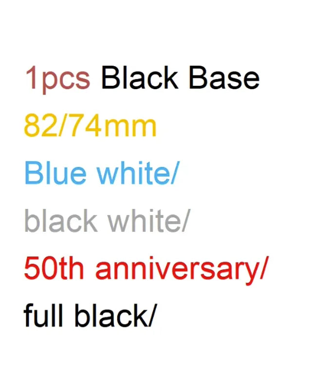 1X Black Base 82mm 74mm Blue White Black 50th Anniversary Auto Car badge Emblem High Quality Wholesale