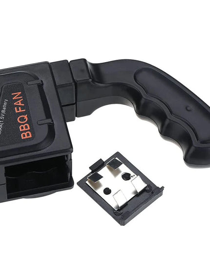 LMETJMA BBQ Air Blower Portable Handheld Electric BBQ Fan Outdoor Camping Barbecue Charcoal Grill Fan Fire Bellows Tool JT54