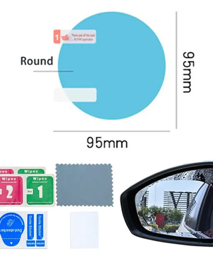 2/4pcs Car Rearview Mirror Sticker Side Window Rainproof Clear Film Anti Fog Window Mirror Film Protective for Car Accessories