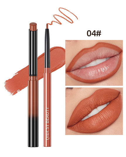 QIBEST Matte Nude Lipstick Pen Long Lasting Lipliner Lip Pencil Waterproof Lip Liner Contour Sexy Red Lip Makeup Set For Women