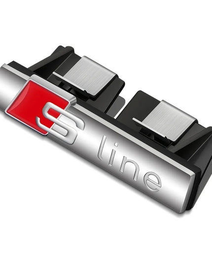 Car Goods Emblem Grill Front Hood Badge Grille For Audi Sline RS A3 A4 B8 8P 8V B6 A5 A6 C7 Q5 B9 B7 C6 A1 Q7 Q3 TT Auto sticker