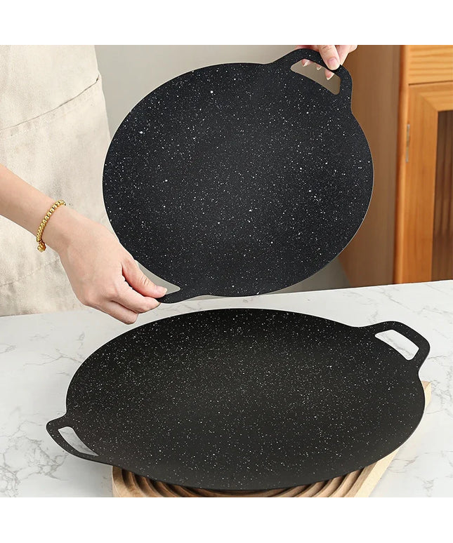 Roasting Round Pans Korean Aluminum Nonstick Grill Top Griddle Pan Bbq Fry Grill Outdoor Cast Iron Barbecue Griddles Grill Pans