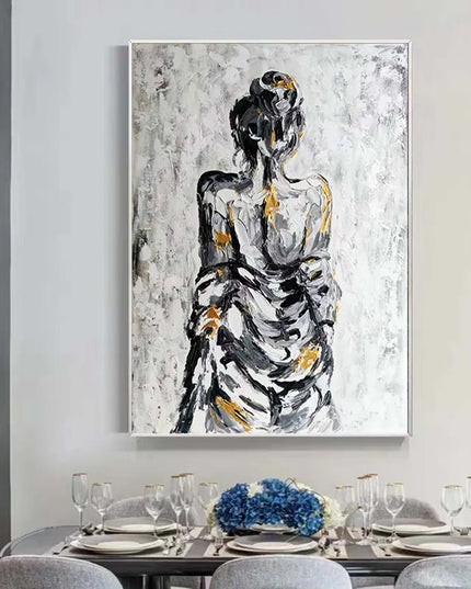 Nude Girl Painting Figurative Handmade Oil Painting Home Artwork Large Abstract Girl Hand Painted Painting On Canvas Wall Art