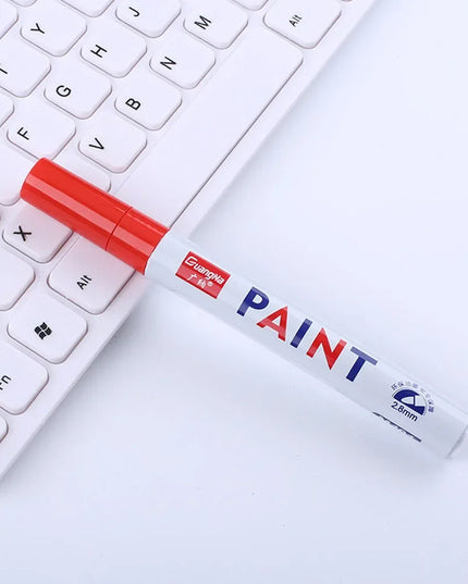 Car Paint Pen Waterproof Car Wheel Tire Oily Painting Mark Pen Auto Rubber Tyre Tread CD Metal Permanent Paint Marker