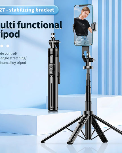 FANGTUOSI 2025 NEW 130cm four-legged Selfie Stick Tripod for Smartphone Camera With Phone stand Bluetooth shutter For Live video