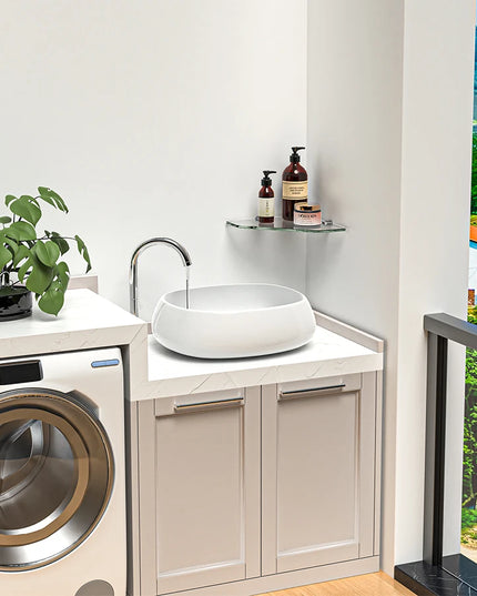 Glass Corner Shelf Glass Shelf Bathroom Clamp Holder Hardware Glass Rack for Storing Shower Gel and Cosmetics Shower Rack