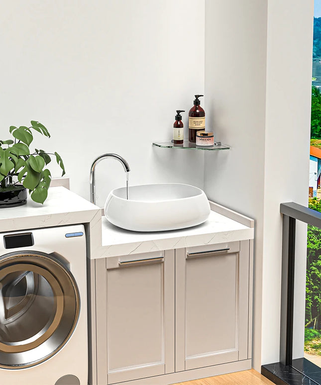 Glass Corner Shelf Glass Shelf Bathroom Clamp Holder Hardware Glass Rack for Storing Shower Gel and Cosmetics Shower Rack