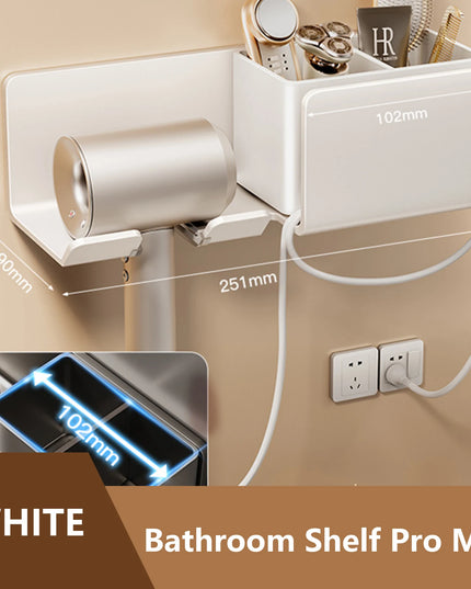 Hair Dryer Holder Wall Dryer Cradle Straightener Stand Hairdryer Organizer Box Toilet Blower Holder Shelf Bathroom Accessories