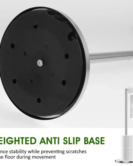 Freestanding Toilet Roll Holders Stainless Steel Toilet Paper Stand Anti-Rust Space Bathroom Tissue Rack Paper Dispenser Storage