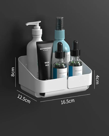 Bathroom  Kitchen Convenience Rack Shelf Makeup Storage Organizer Cosmetics Shampoo Rack Shower Shelf Wall Spice No Drilling