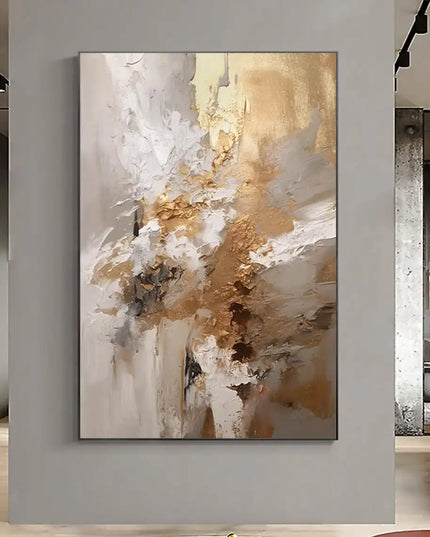 Abstract Texture Oil Painting On Canvas Minimalist Art Large Wall Art Gold Wall Decor Handmade Painting Living Room Decor Gift