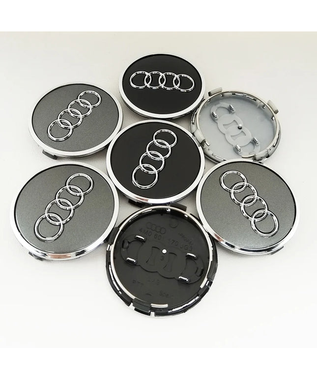 4pcs 60mm 61mm 68mm 69mm 77mm Car Wheel Center Hub Caps For Audi A3 A4 A5 A6 A7 Q3 Q4 Q5 Q7 S3 S4 S5 S6 S7 RS3 RS5 Accessories