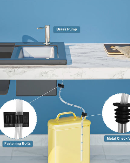 Samodra Brass Soap Dispenser Extension Tube Kit For Kitchen Accessories Bathroom Metal Built In Liquid Soap Detergent Dispensers