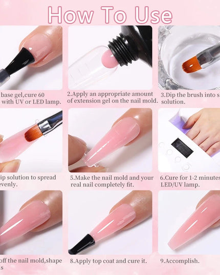 LILYCUTE 15ML Quick Extension Gel Nail Polish Nude Milk White Color Finger Prolong Acrylic Crystal Construction Hard Gel Varnish